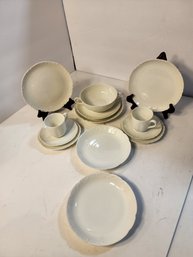 #228 2 Limoges Demitasse Cups And Saucers And Extra Bread Plates