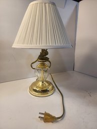 #238 Smaller Sized Table Lamp Brass And Glass