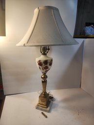 #241 Mid Century Table Lamp Hand Painted 28'