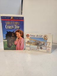 #251 Curley Top VCR Shirley Temple Movie And Model Plane New In Box