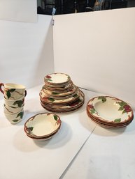 #89 Set Of 4 Apple Ware By Franciscan  Dishes