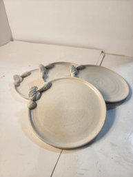 #93 4 Bread Plates Lants Seashell