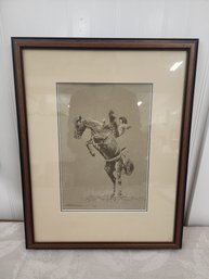 #2EM  TED GEO ROSE 1983 BUCKING BRONC SKETCH