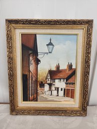 #11EM  ORIGINAL SIGNED OIL PAINTING IN BEAUTIFUL FRAME OF EUROPEAN CITY BY WORRINGHAM