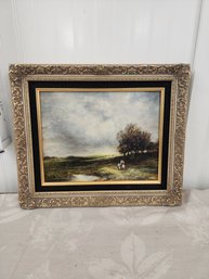 #36EM  ORIGINAL FRAMED OIL PAINTING BY SID WORRINGHAM