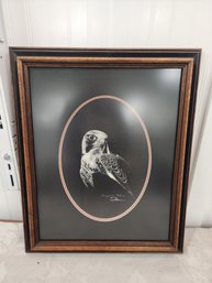 #43EM LIMITED EDITION PEREGRINE FALCON PRINT 2/10 BY MEL DOBSON 19X23
