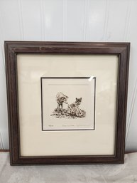 #47EM LIMITED EDITION PRINT BY MEL DOBSON 'BABYSITTING' 12X12