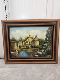 #50EM ORIGINAL SIGNED OIL BY SID WORRINGHAM OF SCOTNEY CASTLE