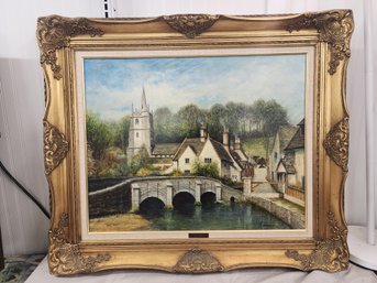 #54EM ORIGINAL OIL BY SID WORRINGHAM 'CASTLE COMBS' 40X34