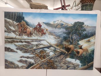 #117 'SILVERTIP PEAK' ORIGINAL OIL BY TOM ROBERTS 2018