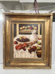 118 SIGNED ORIGINAL OIL STILL LIFE PAINTING BEAUTIFULLY FRAMED BY PLOSENSKI
