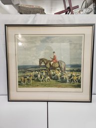 #122 STANLY BARKER 'THEPYTCHLEY HOUNDS' SIGNED  PRINT