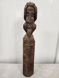 #34 HAND CARVED ITALIAN FOLK ART SAINT.