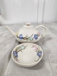 #76 MID CENTURY FRANCISCAN TEAPOT AND SUGAR BOWL