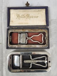 #108  SET OF 2 ROLLS RAZORS VINTAGE WITH 1 CASE