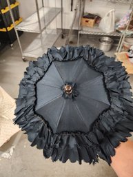 #198 BLACK SMALL 'MOURNING PARASOL.
