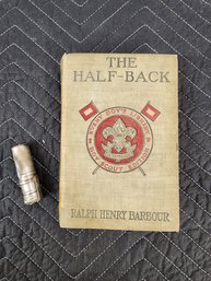 #224 BOY SCOUT BOOK'THE HALF BACK' AND BOYSCOUT MATCH HOLDER CASE