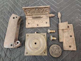#278 Lot Of Very Old Antique Locks, Lock Parts