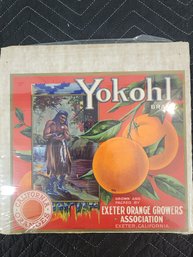 #283 Vintage Yokohl Orange Crate Label