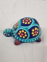 #49  Pottery Blue Turtle Trinket Dish
