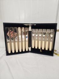 #58 Ryals Antique Fish Cutlery Set New In Box