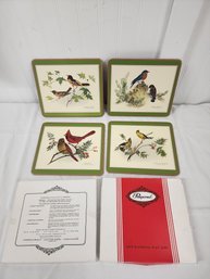 #60 Vintage Set Of 4 Bird Placemats New In Box