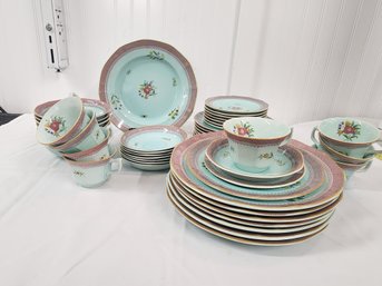 #64 Calyx Ware Lowestoft  8 Place Setting Of Gorgeous Dinner Ware From Adams England