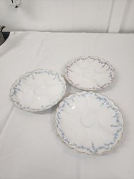 #121 WEIMAN GERMANY ANTIQUE PORCELAIN LUNCHEON  PLATES