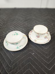 #171 IVY AND OLD ROYAL BONE CHINA SET OF 2 TEACUPS AND SAUCERS