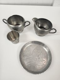 #229 VINTAGE PEWTER LOT