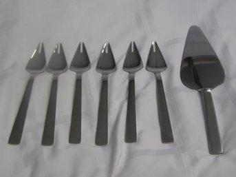 # MCM 1950S CAPRI MONOBLOC SS TRI DESSERT SET WITH STORAGE HOLDER