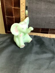 #2-1Charming Fenton Glass Elephant Figurine