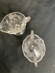 #2 Heisey Rose Creamer Set