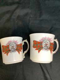 #6-1 PAIR OF CAMERON CLAN SCOTTISH TEA MUGS