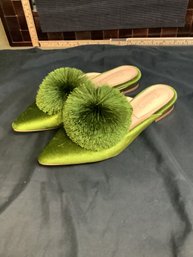 #7-3 SWANKY FUN GREEN SLIP ON SHOES