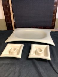 #10-1 3 PIECES MID CENTURY MONDER TABLE CENTER PIECES.