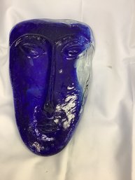 #59 MCM BLOWN COBALT BLUE FACE MASK (TRIBAL STYLE) ERIK HOGLUND