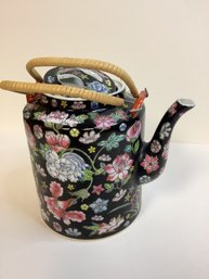 #52 BLACK CHINESE CHINA TEAPOT CLOISONNE PORCLEIN CERMAIC