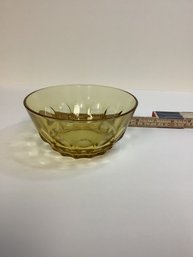 #9 VINTAGE MCM AMBER THUMBPRINT BUBBLE DOT SMALL BOWL