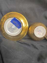 #20-10 PORCILEIN WHEELING GOLD CHINA DEMI CUP AND SAUCER 637