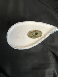 #20-21 VINTAGE HEBRON RUEVEN GLASS HAND PAINTED TEARDROP VASE