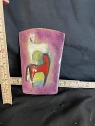 #20-35 VINTAGE MID CENTURY ENAMEL PAINTED WALL DECOR