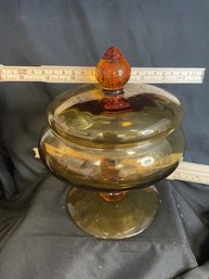 #3-3 MCM TOPAZ DISH WITH LID AND STEM