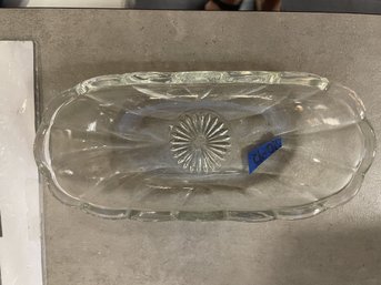 #20-42 VINTAGE HESEY GLASS CO CLEAR PRESSED GLASS