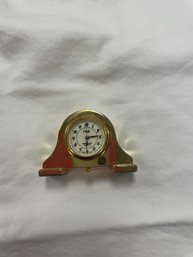 Vintage Miniature Circa Quartz Brass Design Collectable