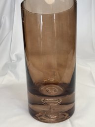 #31 SMOKEY BROWN HAND BLOWN GLASS VASE