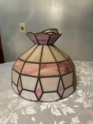 Pink Stained Glass Ceiling Light