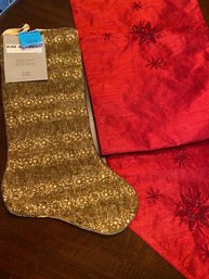 Stocking And Table Runner