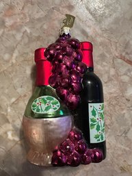 Kurt S Adler Wine Ornament