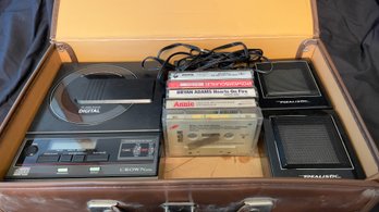 Cassette Player With Tapes & Case Not Tested